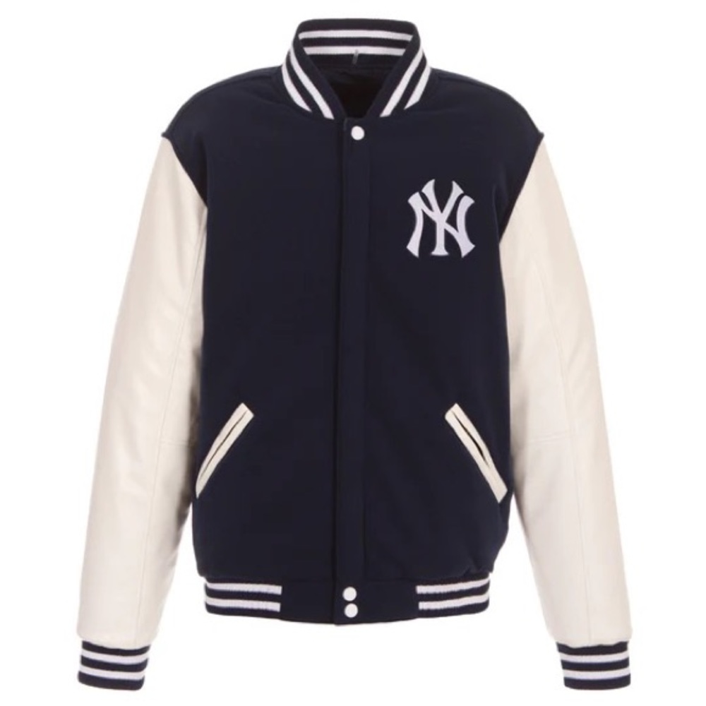 Reversible letterman Yankee jacket